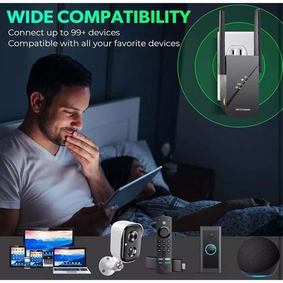 WiFi6 Extender Signal Booster up to 12k+sq.ft and 2400Mbps High-Speed Internet - Picture 6 of 11